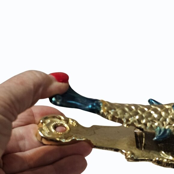 Vintage Metal Koi Fish Clip Memo Holder/Wall Hanging Decorative Desk Accessory - Picture 9 of 11